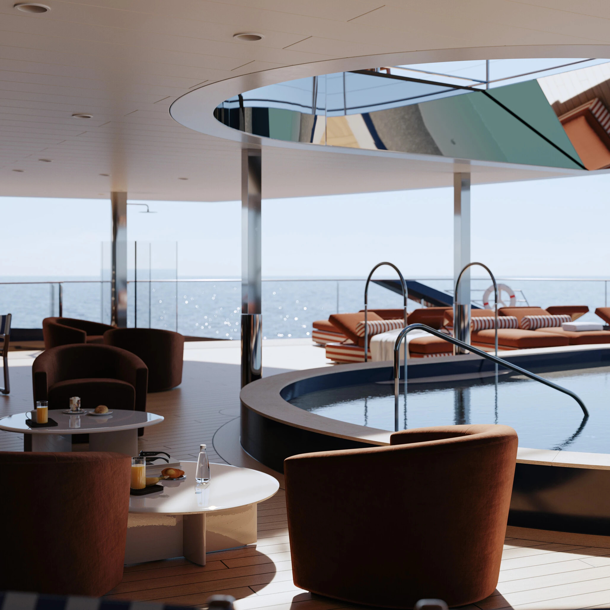 Breakfast on the Corinthian outdoor terrace