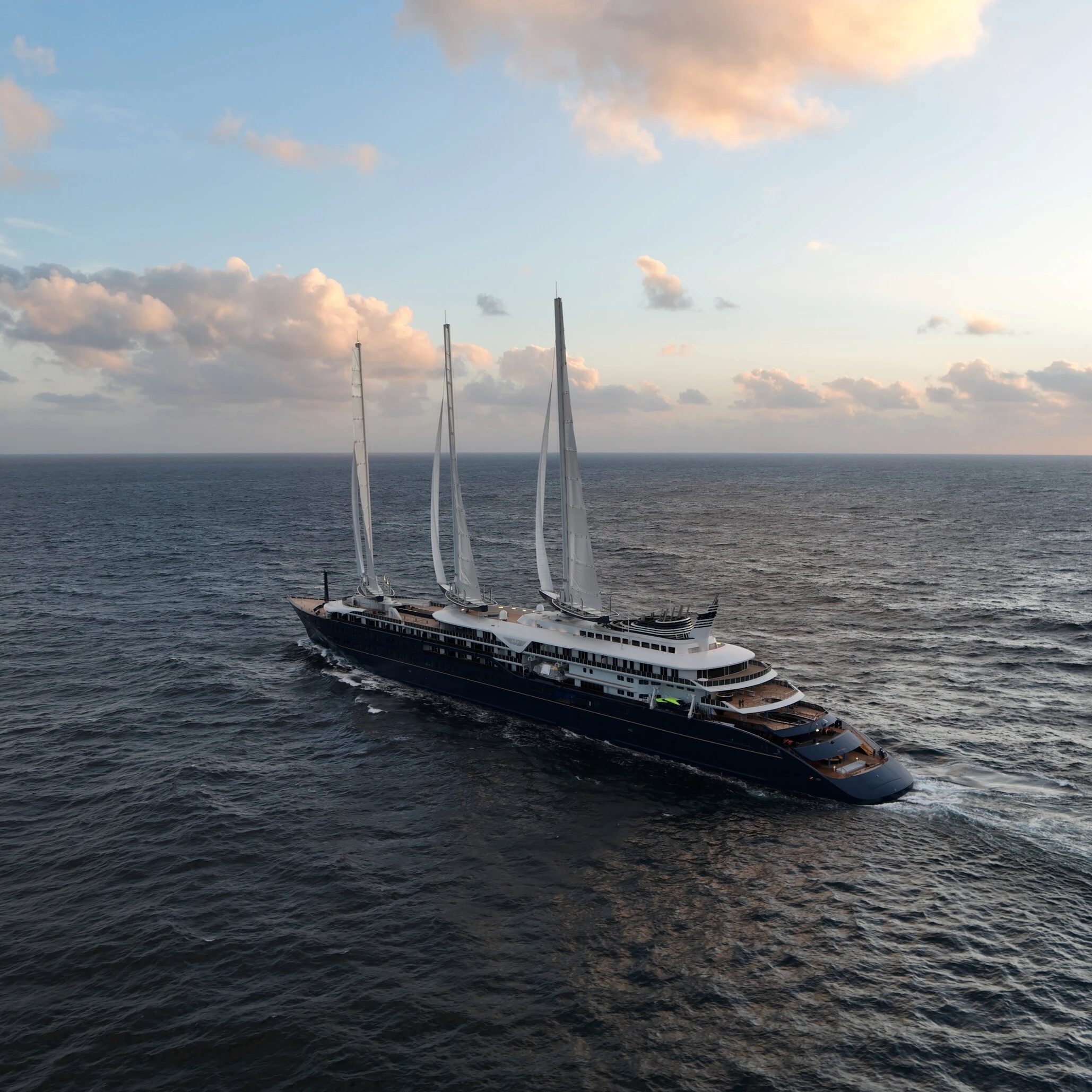 Corinthian Yacht sailing in the open sea