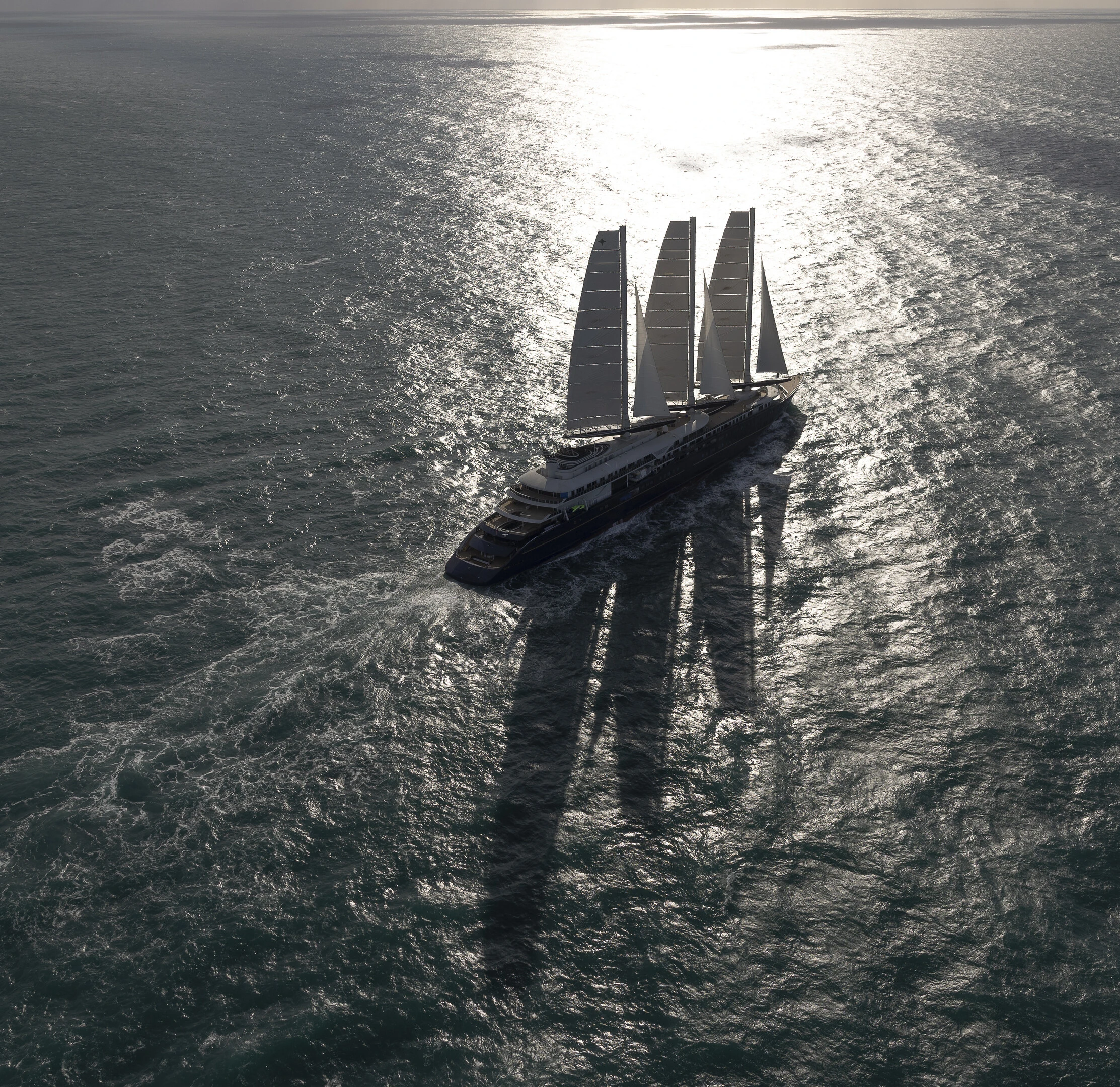 Corinthian Yacht sailing in the open sea
